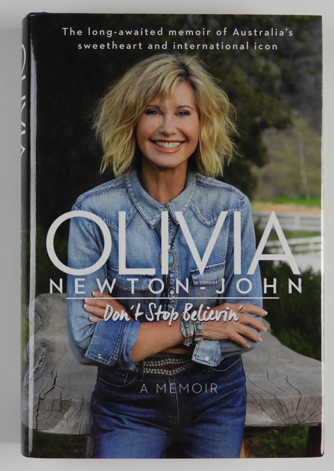 Olivia Newton-John JSA Autograph Signed Book Don't Stop Believin'