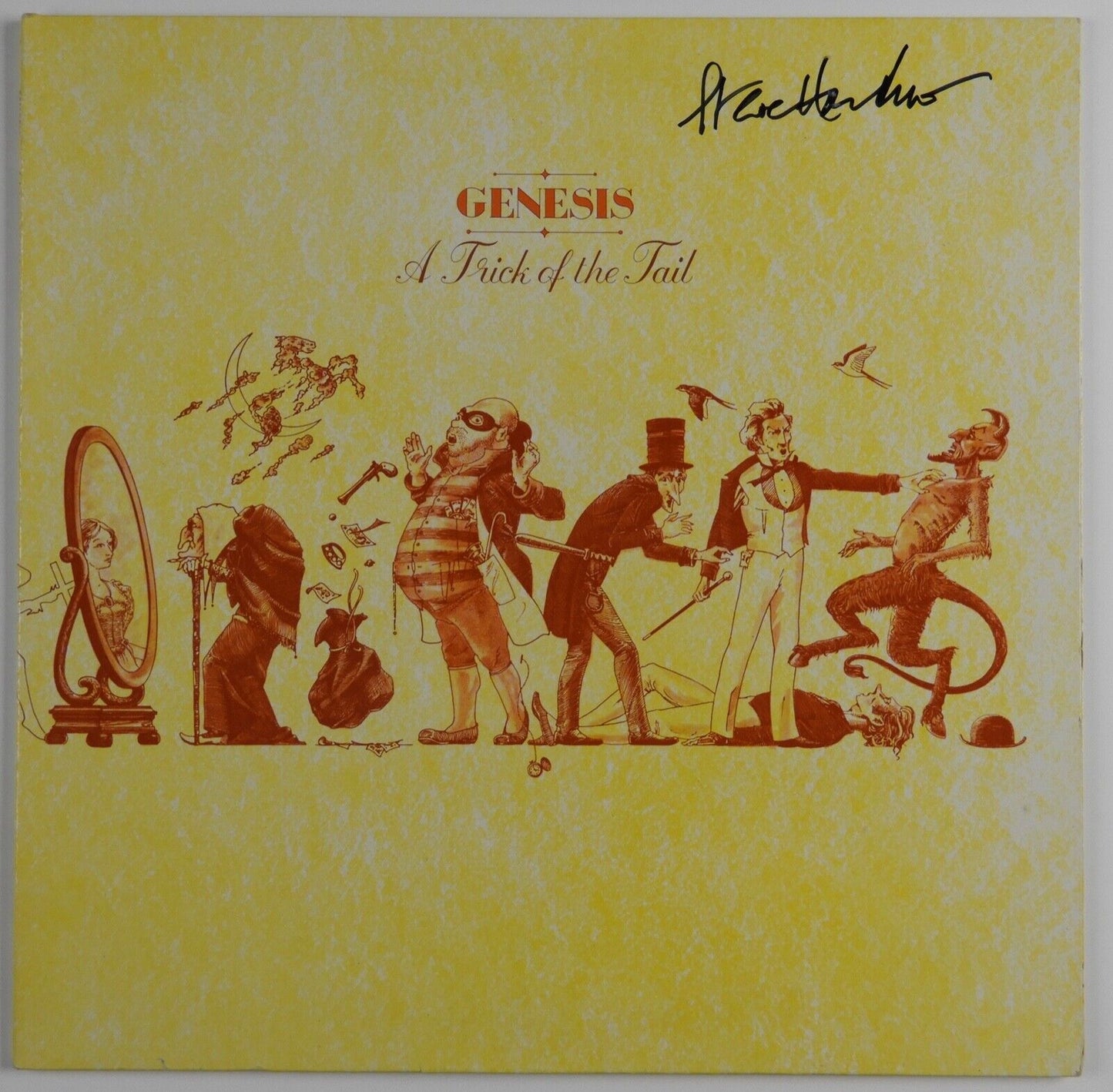 Genesis Steve Hackett JSA Signed Autograph Album Record LP A Trick of The Tail