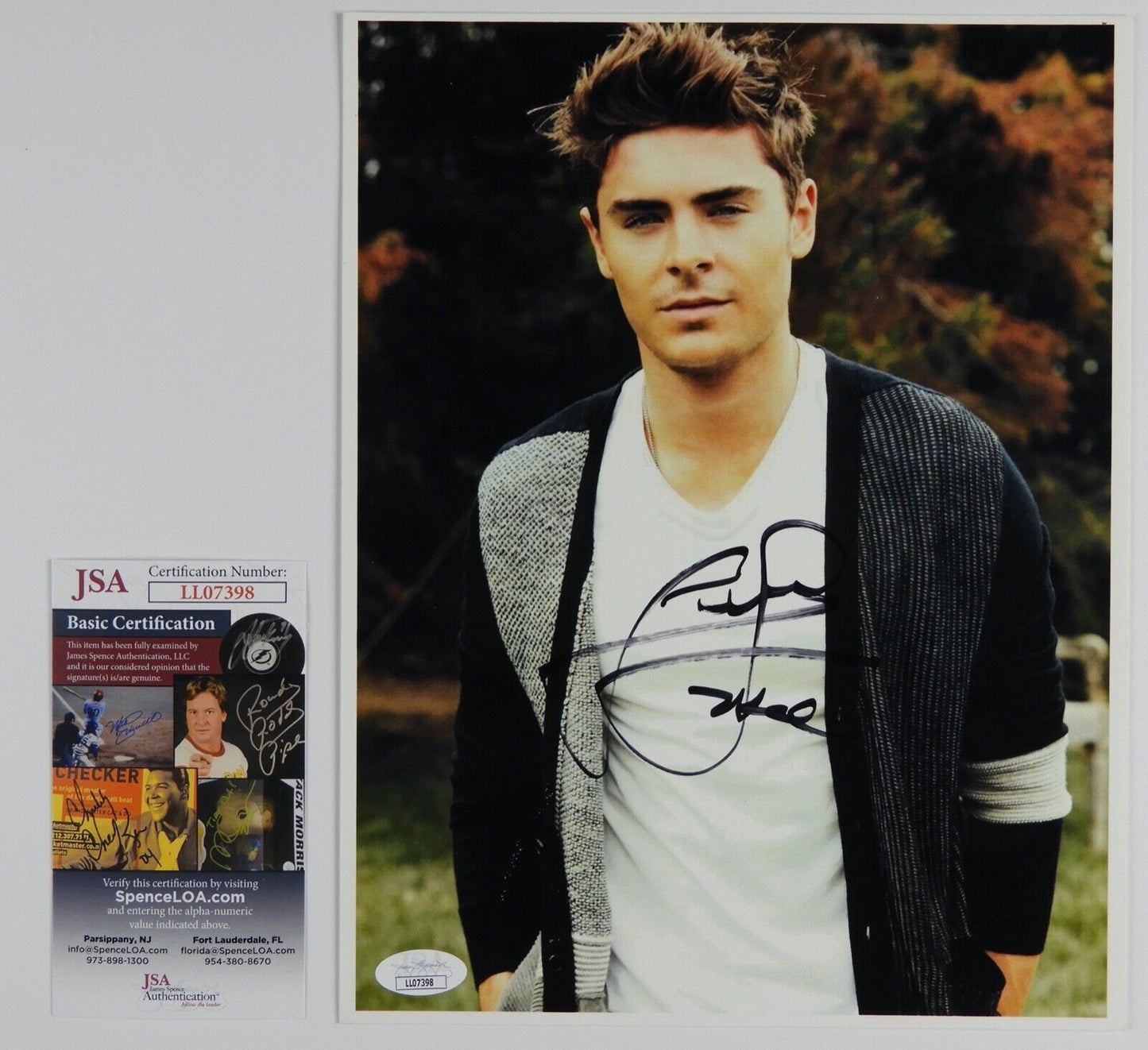 ZAC EFRON JSA Autograph Signed Photo 8.5 x 11 High School Musical