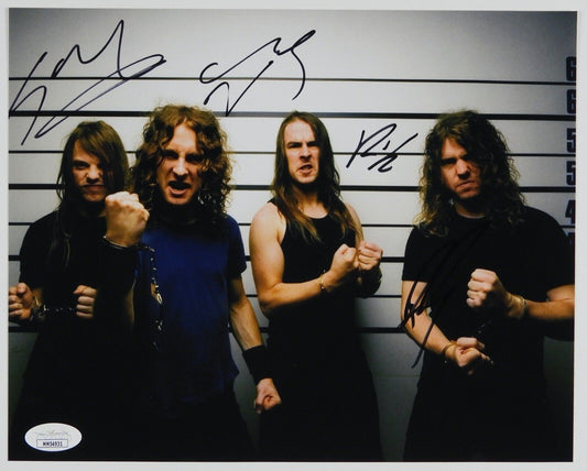 Airbourne Fully Signed JSA Autograph Photo 8 x 10 Joel O'Keeffe Ryan