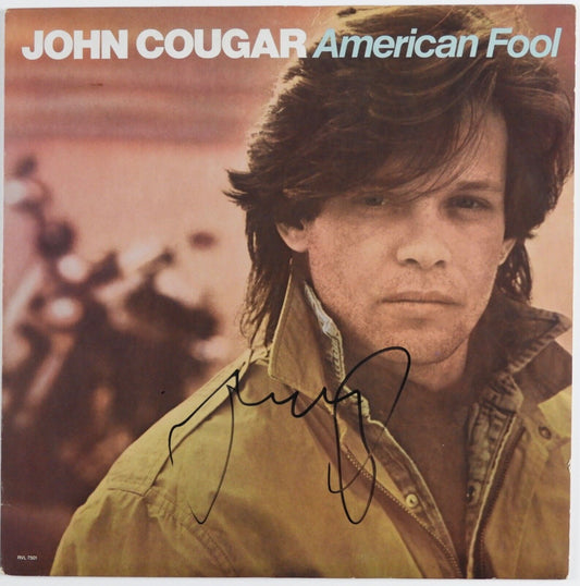 John Cougar Mellencamp JSA Signed Autograph Album Vinyl Record LP American Fool