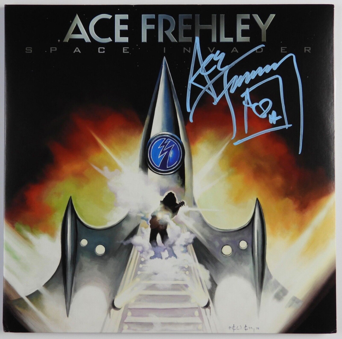 KISS JSA Ace Frehley Autograph Signed Record Album Space Invaders Vinyl