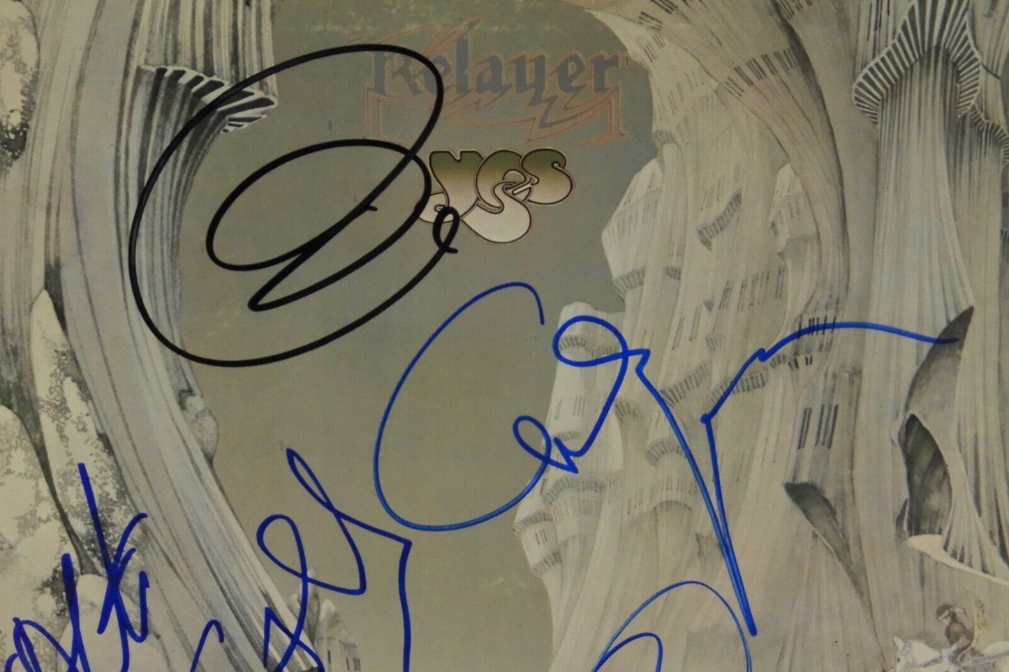 YES JSA Signed Autograph Album Record Vinyl Jon Anderson Chris Squier Relayer