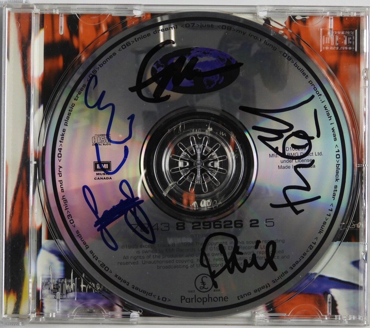 Radiohead Fully Signed Autograph JSA The Bends CD Epperson REAL COA Thom Yorke