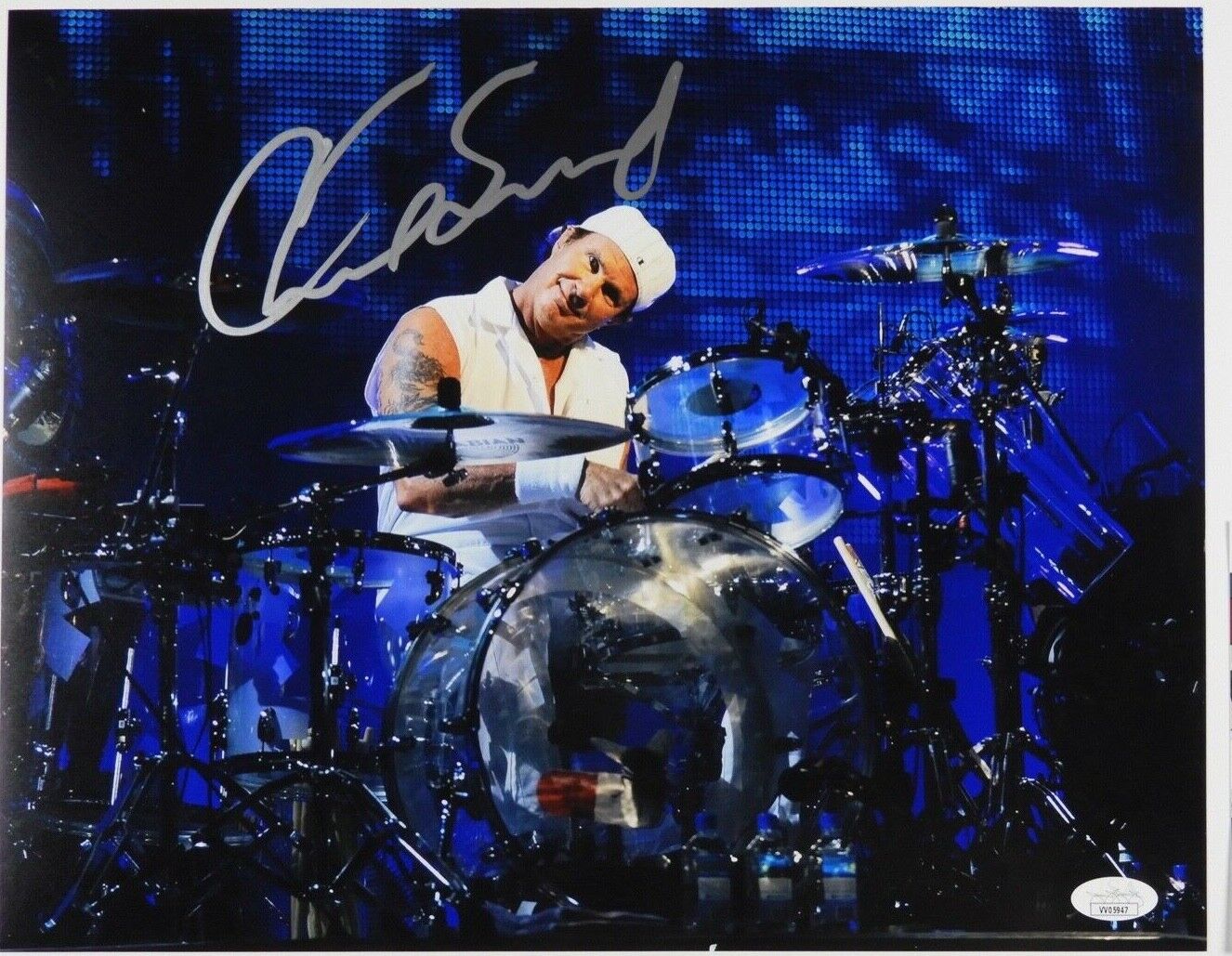 Chad Smith Red Hot Chili Peppers Autograph JSA 11 x 14 Signed Photo