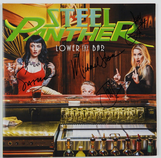 Steel Panther Fully Signed Signed JSA Autograph Album Record Vinyl Lower The Bar