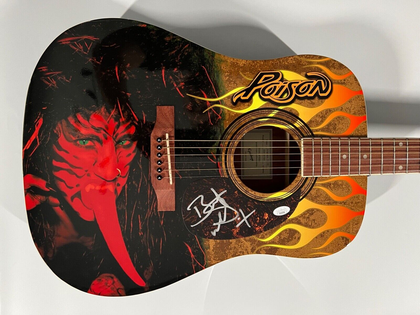 Bret Michaels Poison JSA Autograph Signed Acoustic Guitar