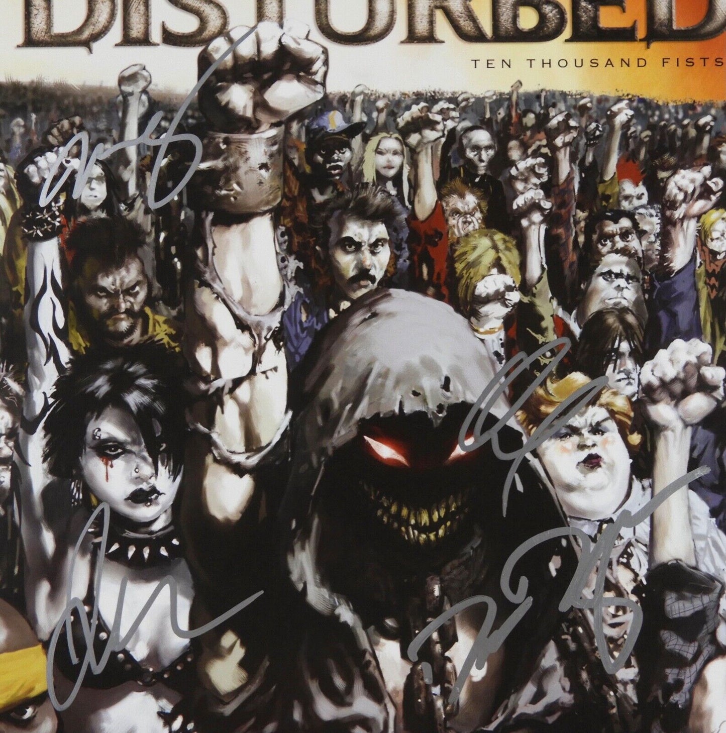 Disturbed Fully JSA Signed Autograph Vinyl Album Record Ten Thousand Fists