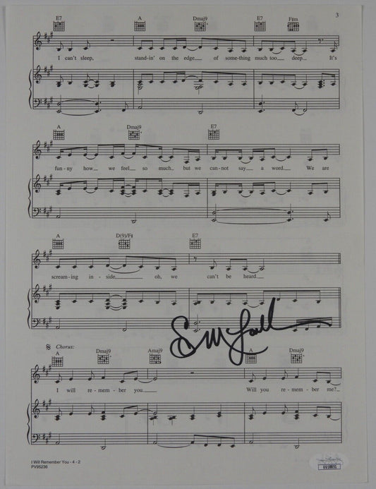 Sarah McLachlan JSA signed autograph Sheet Music