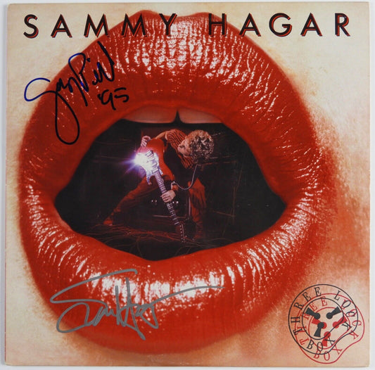 Sammy Hagar JSA Signed Autograph Record Vinyl Three Lock Box Garry Pihl