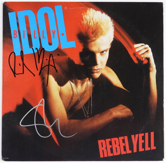 Billy Idol Steve Stevens Beckett Signed Autograph Record Album Rebel Yell