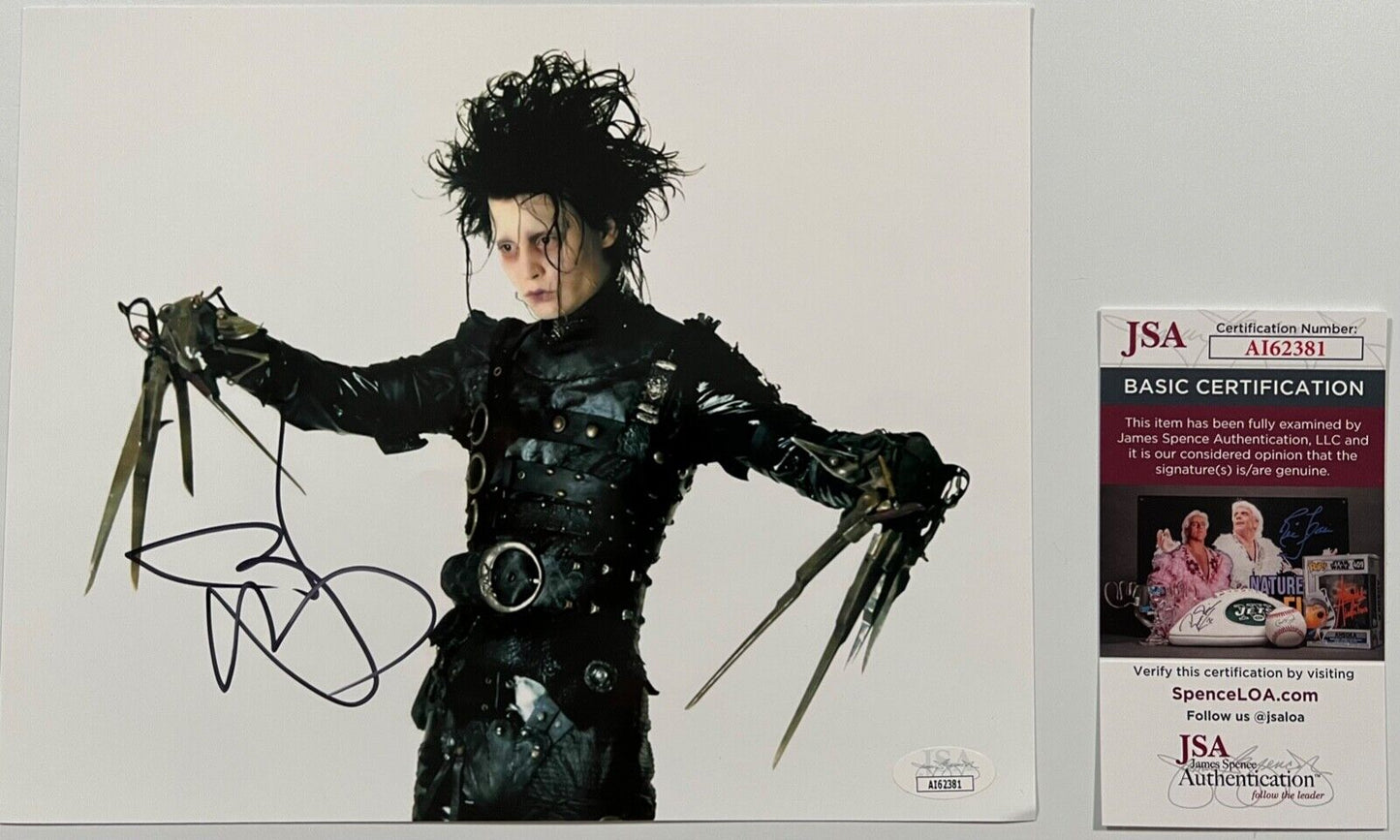 Johnny Depp JSA Signed Autograph 8 x 10 photo Edward Scissorhands