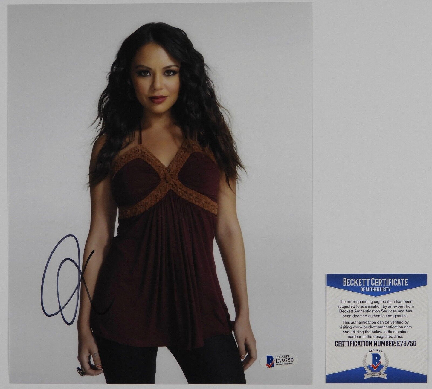 Janel Parrish Autograph Signed Photo Beckett BAS Photo