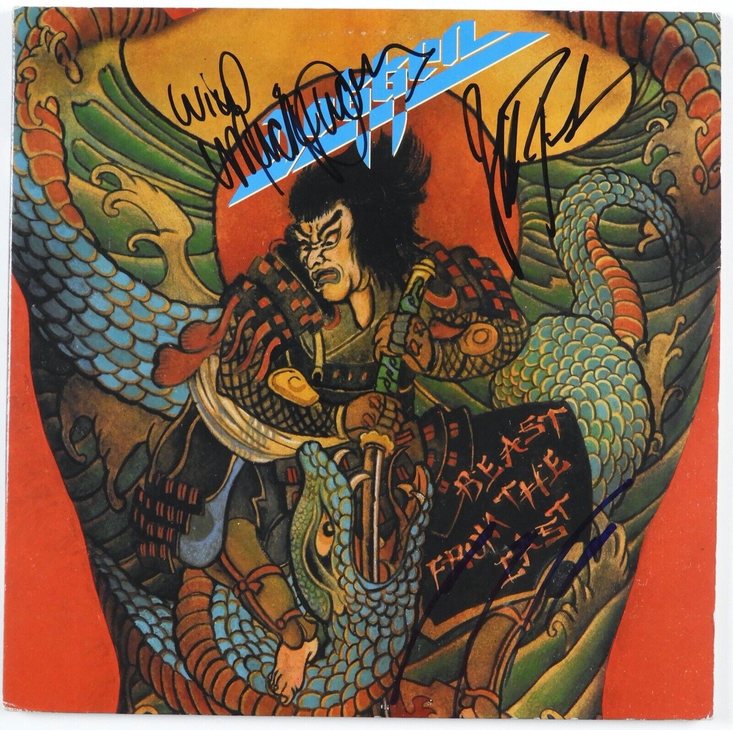 Dokken JSA Signed Autograph Album Record LP Wild Mick Brown Jeff Plison George