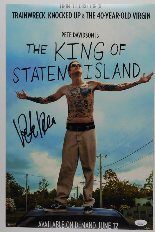 Pete Davidson Signed JSA Autograph The King Of Staten Island 18" x 12"