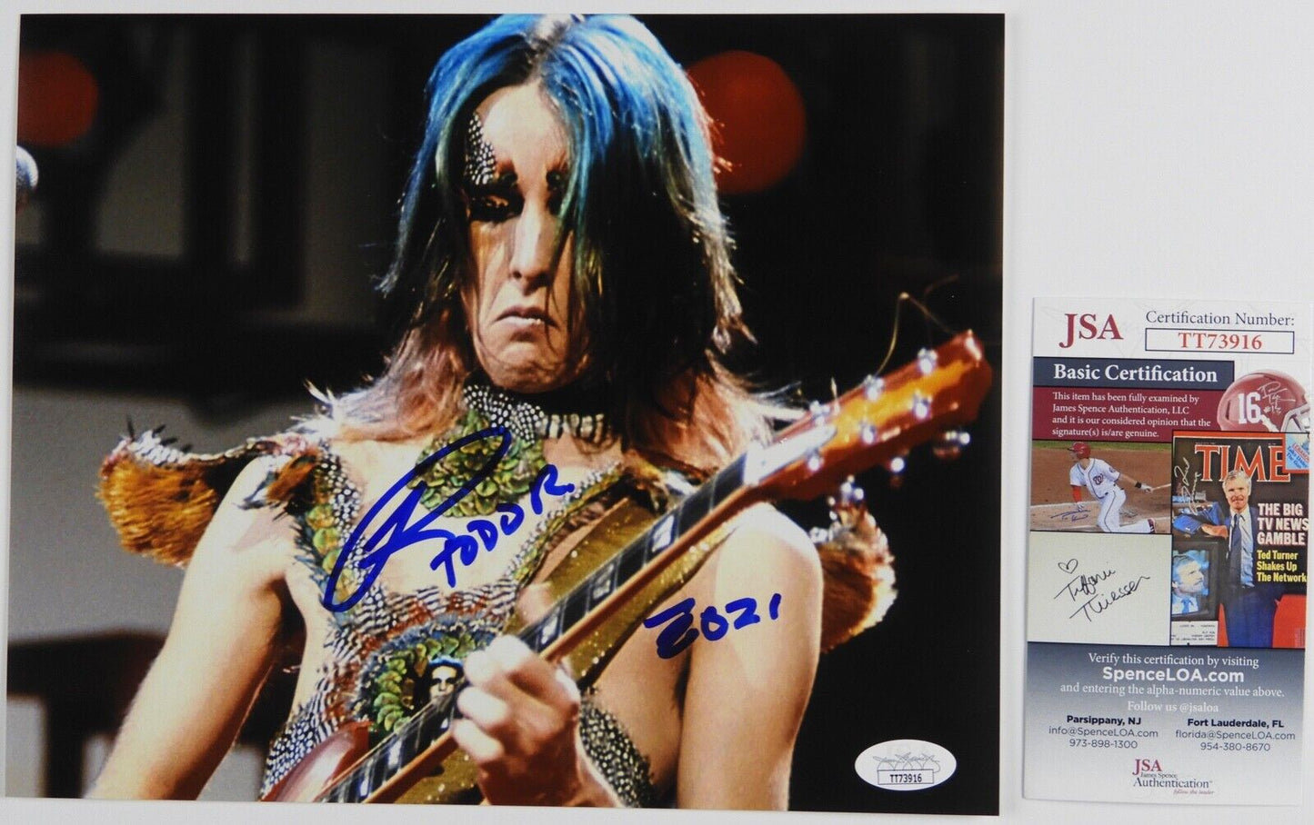 Todd Rundgren Signed Autograph JSA COA 8 x 10 photo Utopia