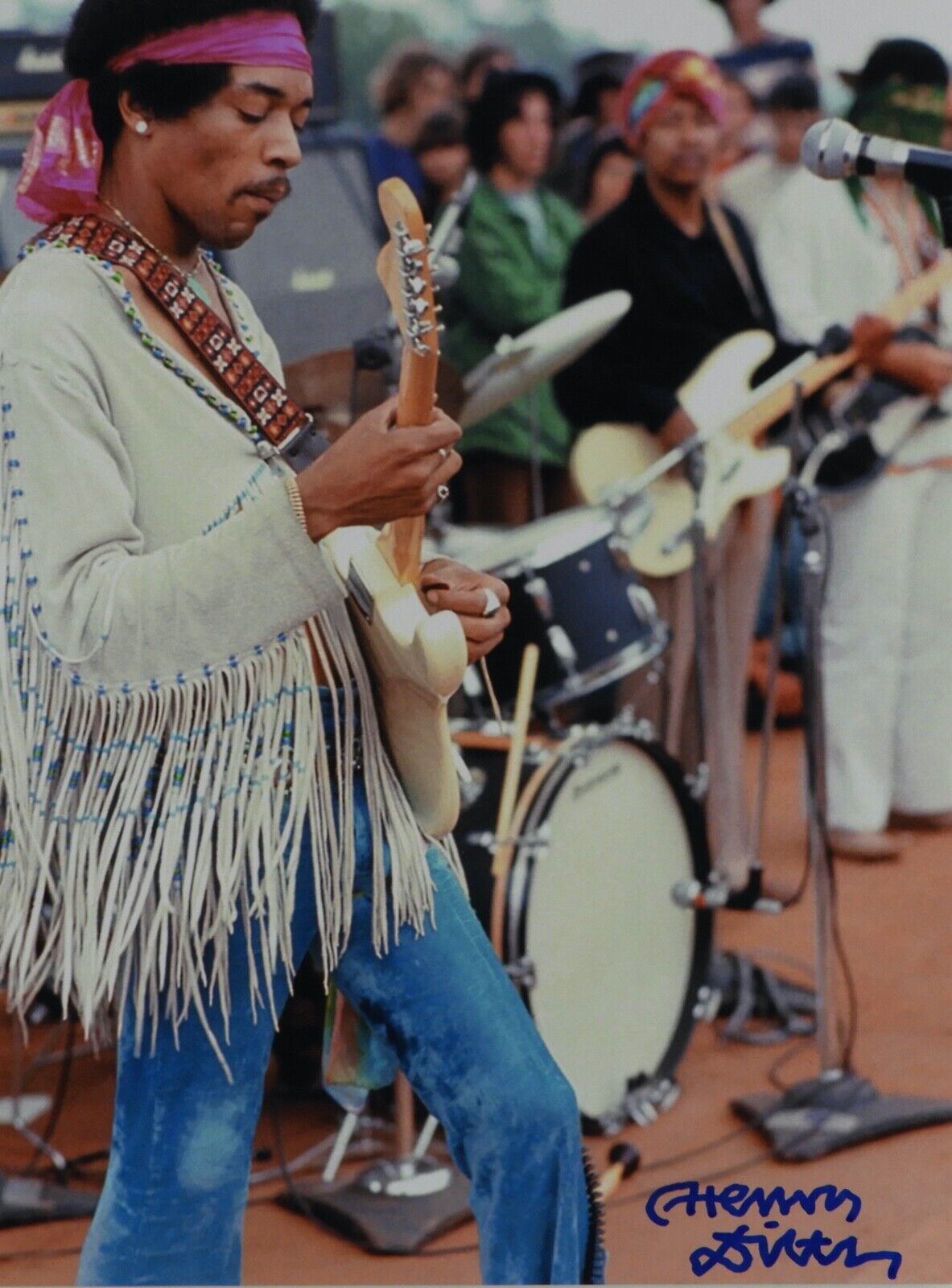 Henry Diltz JSA 11x14 Autograph Signed Photo Jimi Hendrix