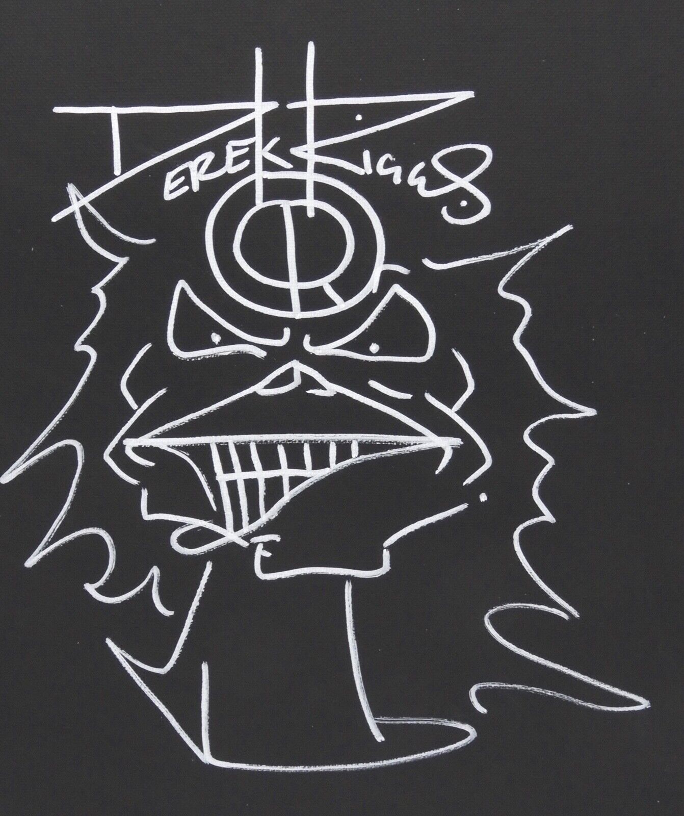 Iron Maiden Derek Riggs JSA Autograph Signed Original Sketch Eddie can ...