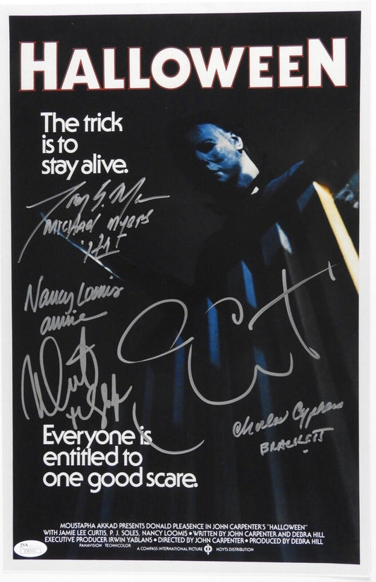 Halloween JSA Signed Autograph 11 x 17 Photo Jamie Lee Curtis