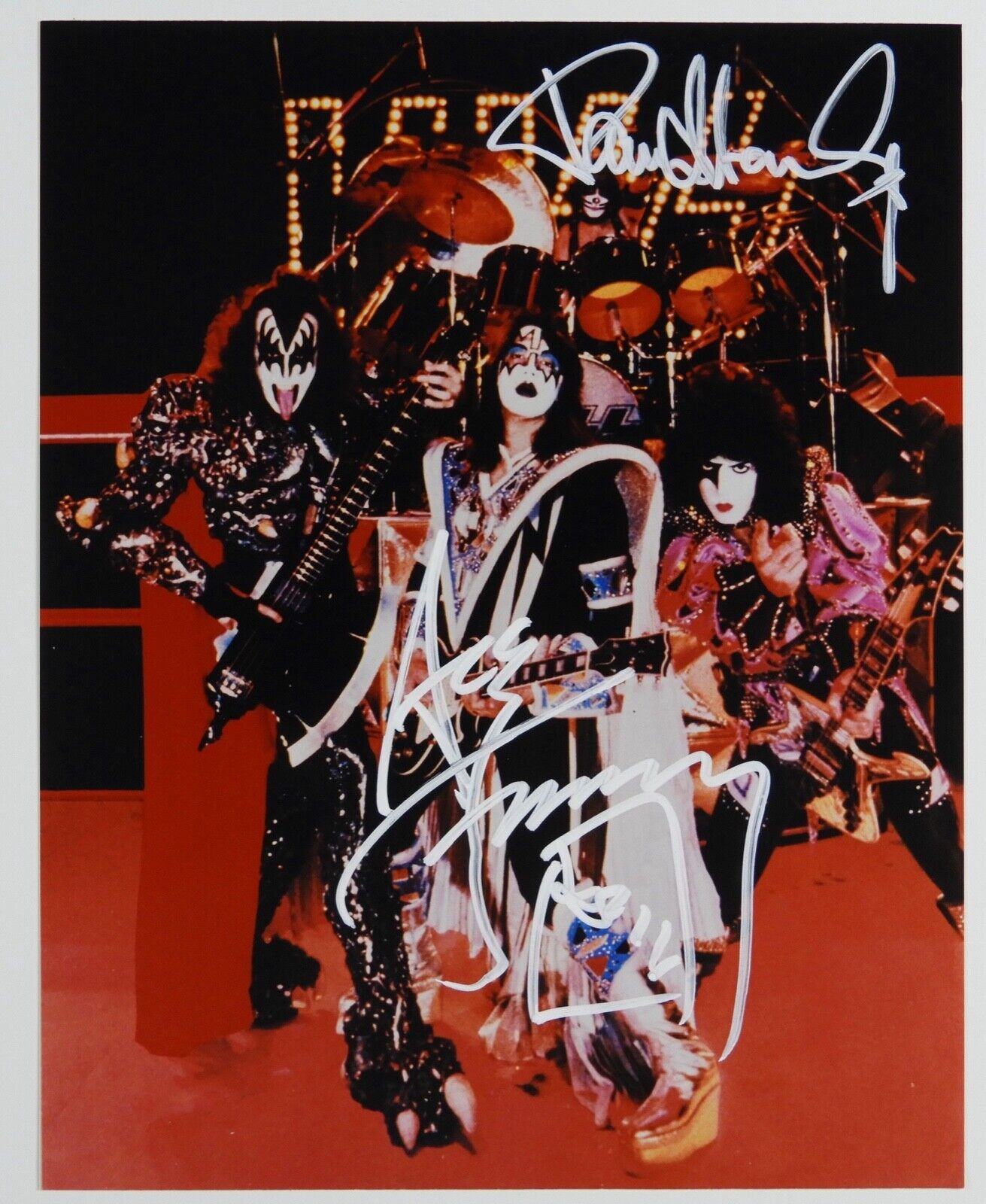 KISS Paul Stanley Ace Frehley Signed JSA Signed Autograph 8 x 10 Photo