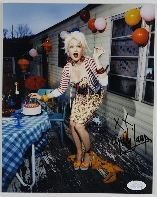 Cyndi Lauper JSA Signed Autograph 8 x 10 photo