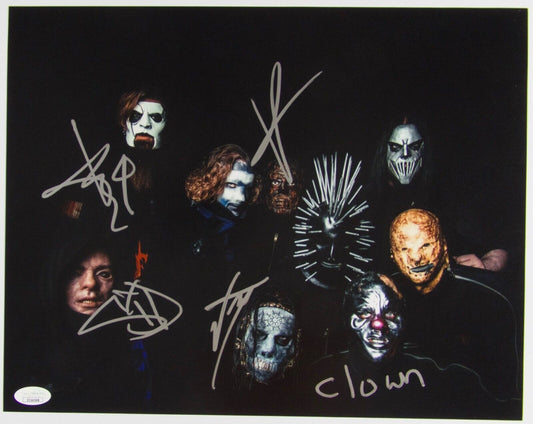 Slipknot Autograph Signed JSA Photo 11 x 14 Sid Wilson Jay Wienberg Clown +