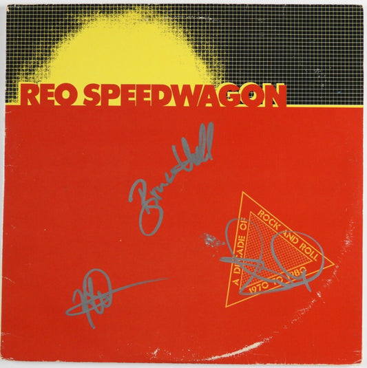 REO Speedwagon JSA Signed Autograph Record Album Vinyl Kevin Cronin Bruce Hall +