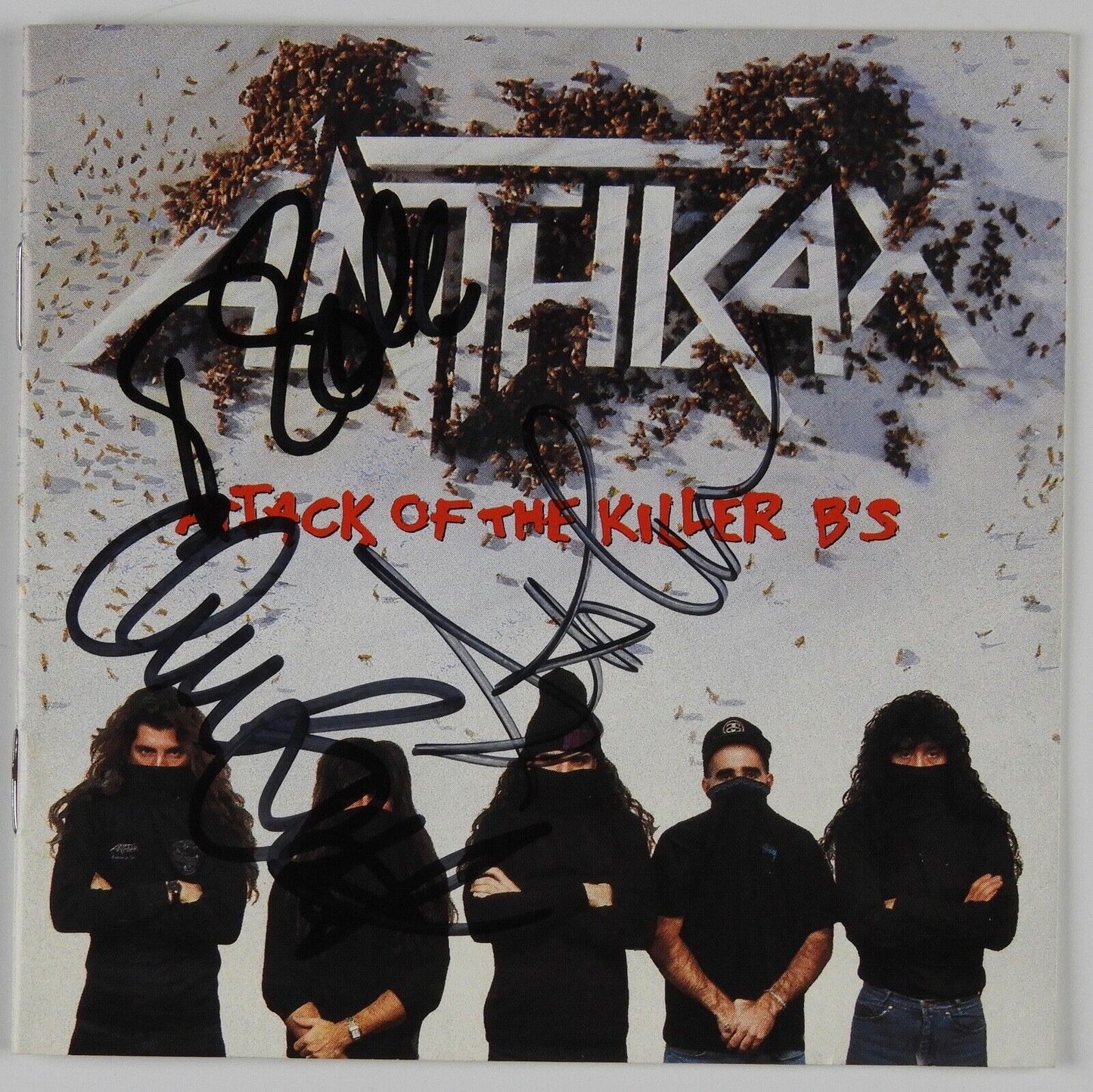 Anthrax JSA signed autograph CD Booklet Scott Ian Frank Bello