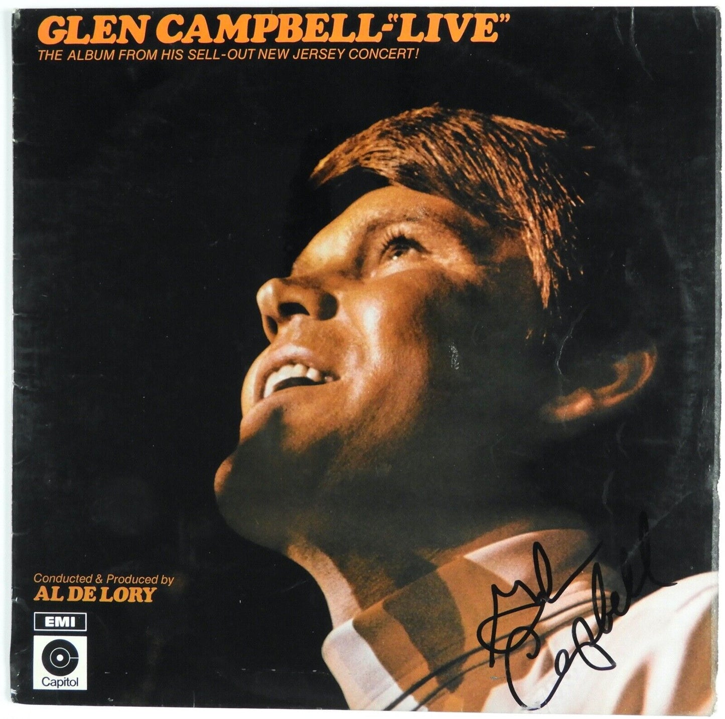 Glen Campbell JSA Signed Autograph Album Record Vinyl Live