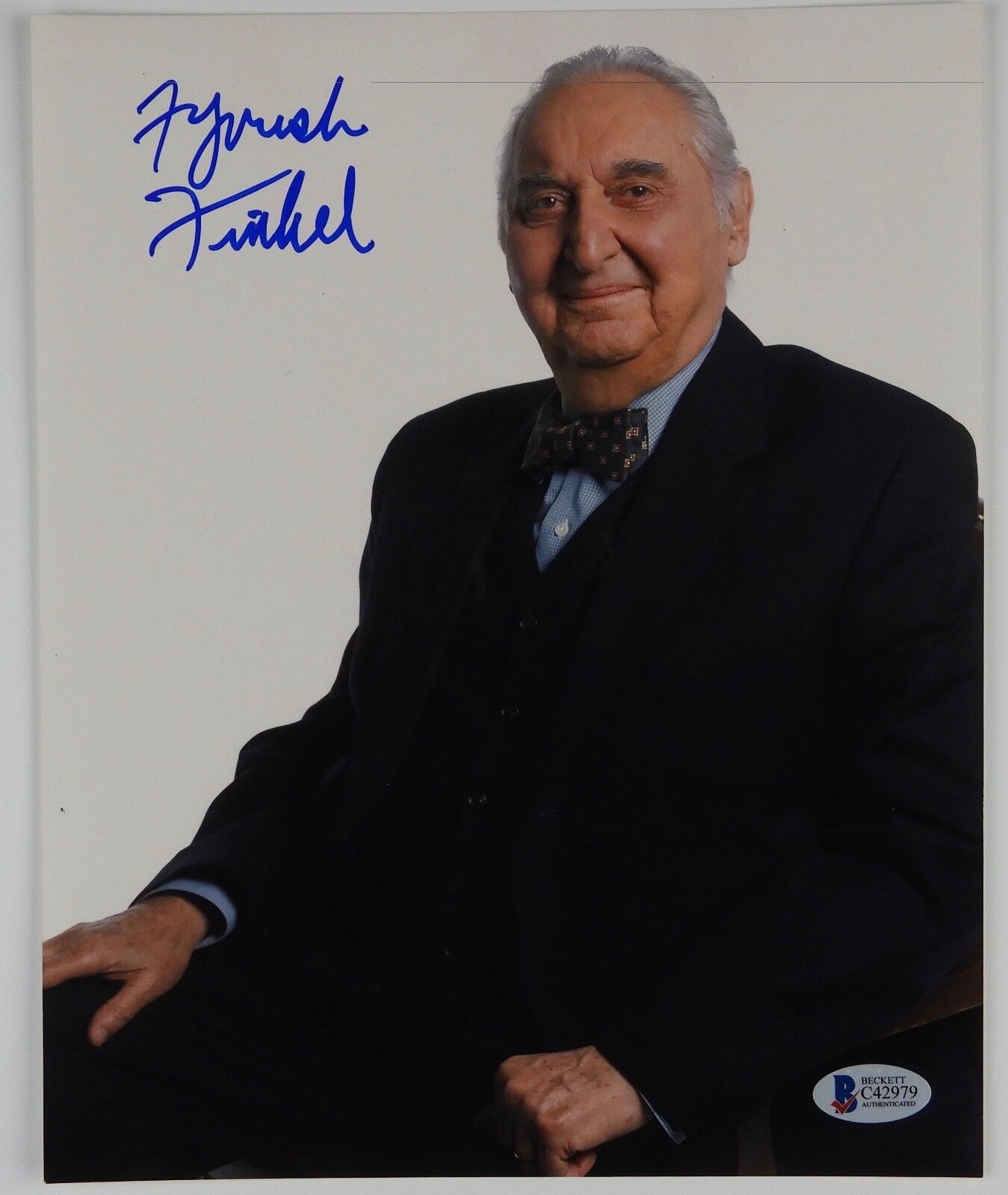Fyvush Finkel signed autograph photo 8 x 10 BAS COA Beckett