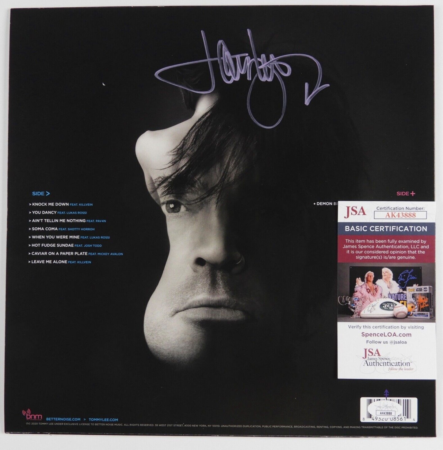 Tommy Lee JSA Signed Autograph Album Vinyl Record Andro Motley Crue