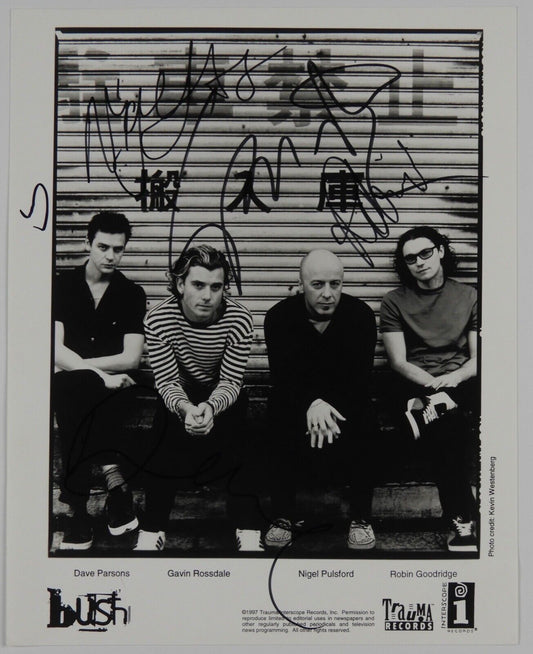 BUSH JSA Autograph Signed Promo Photo Fully Signed Dave Parsons Gavin Rossdale