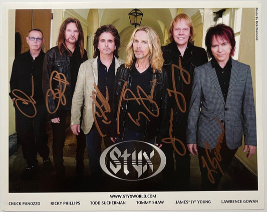 Styx Signed Autograph 8 x 10 Photo JSA Fully Signed Tommy Shaw