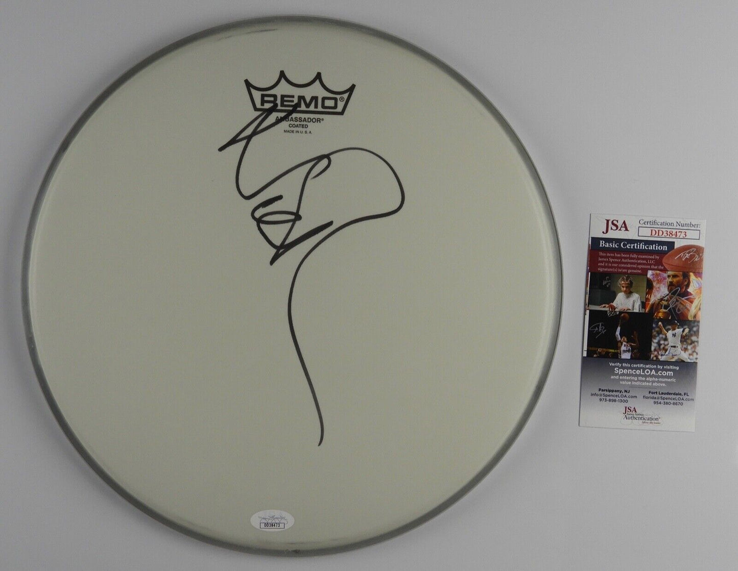 Nick Mason Pink Floyd Autograph Signed Drum Head JSA COA 12" FA LOA