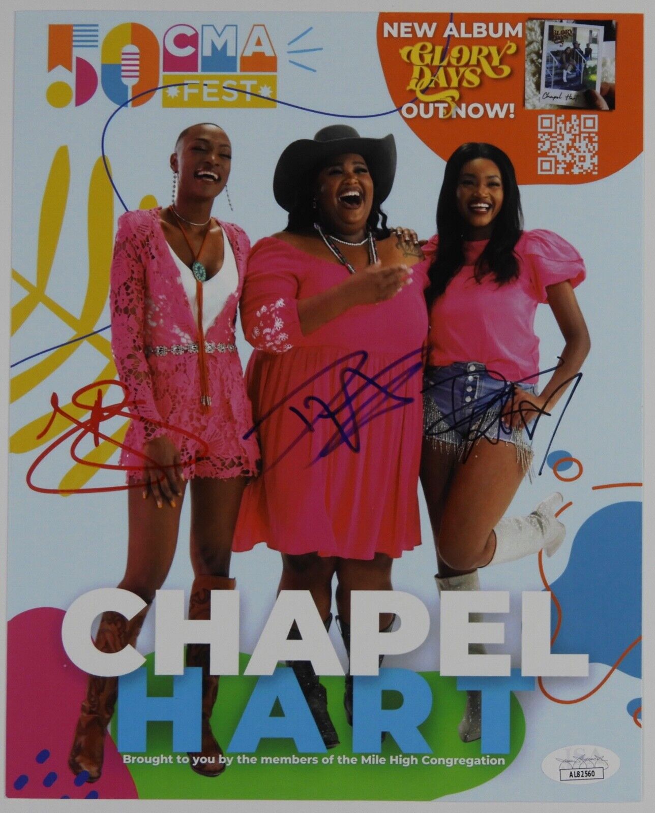 Chapel Hart JSA Signed Autograph 8.5 x 11  Photo Danica Hart Devynn Hart Trea