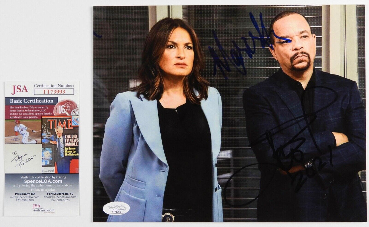 Mariska Hargitay Ice T Law And Order SVU Signed JSA Autograph Photo 8 x 10