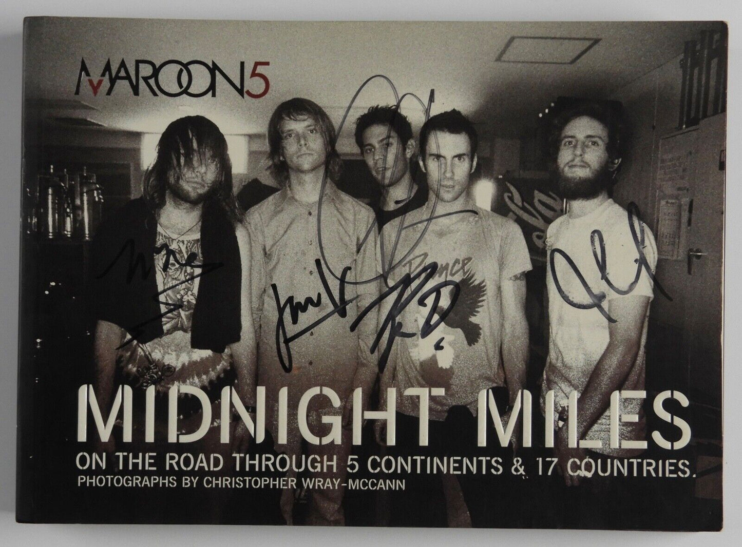 Maroon 5 Fully  JSA Autograph Signed Book Midnight Miles Adam Levine