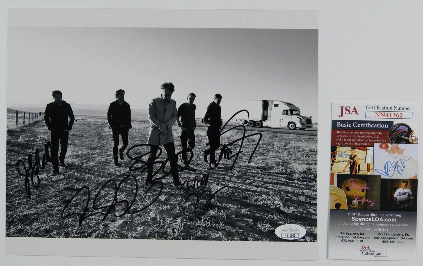 Collective Soul JSA Autograph Signed 8 x 10 photo Fully Signed Ed Roland Dean