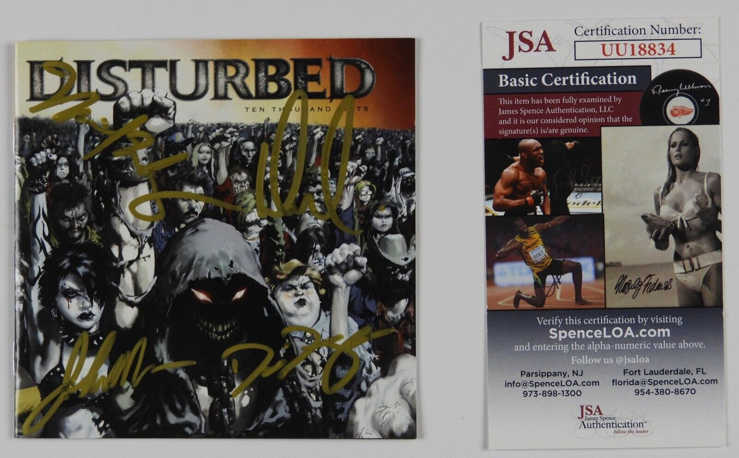 Disturbed JSA Signed Autograph CD Fully Signed Ten Thousand Fists