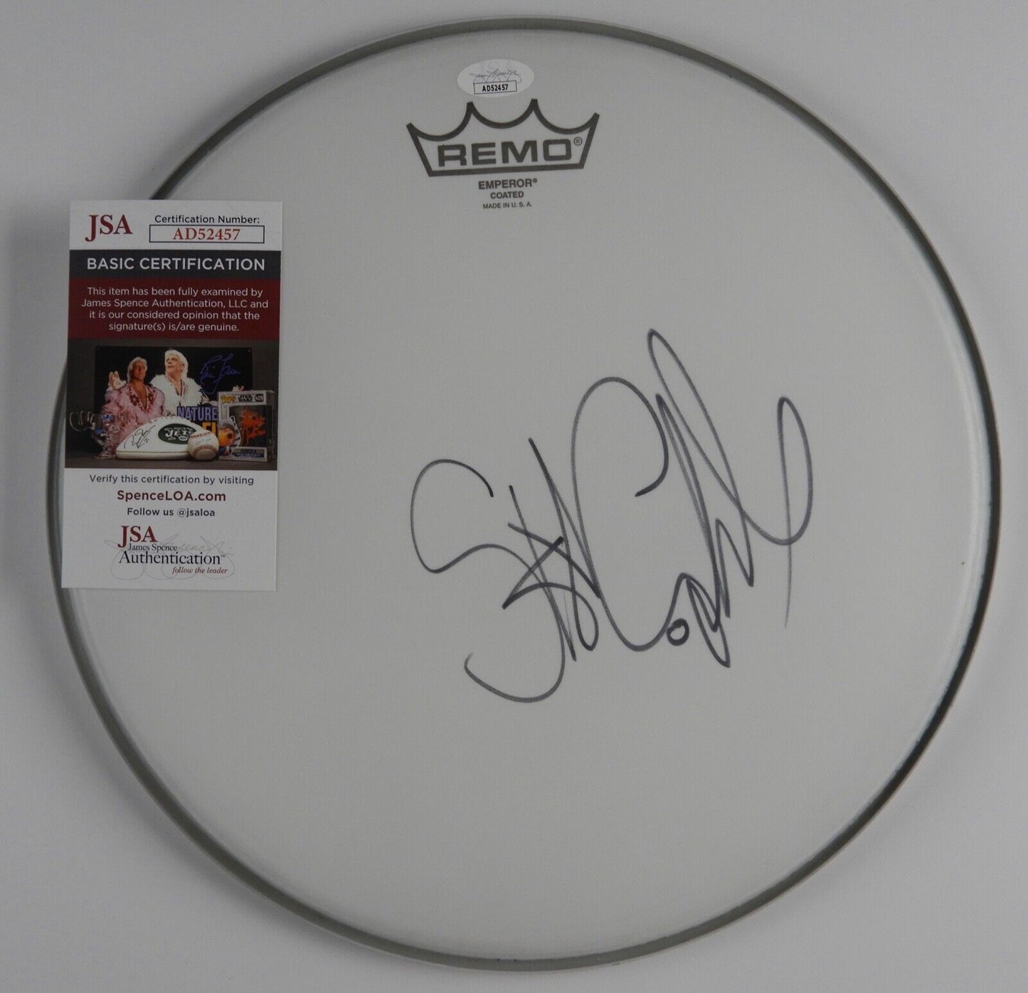 Stewart Copeland The Police Autograph Signed Drumhead JSA COA 12"