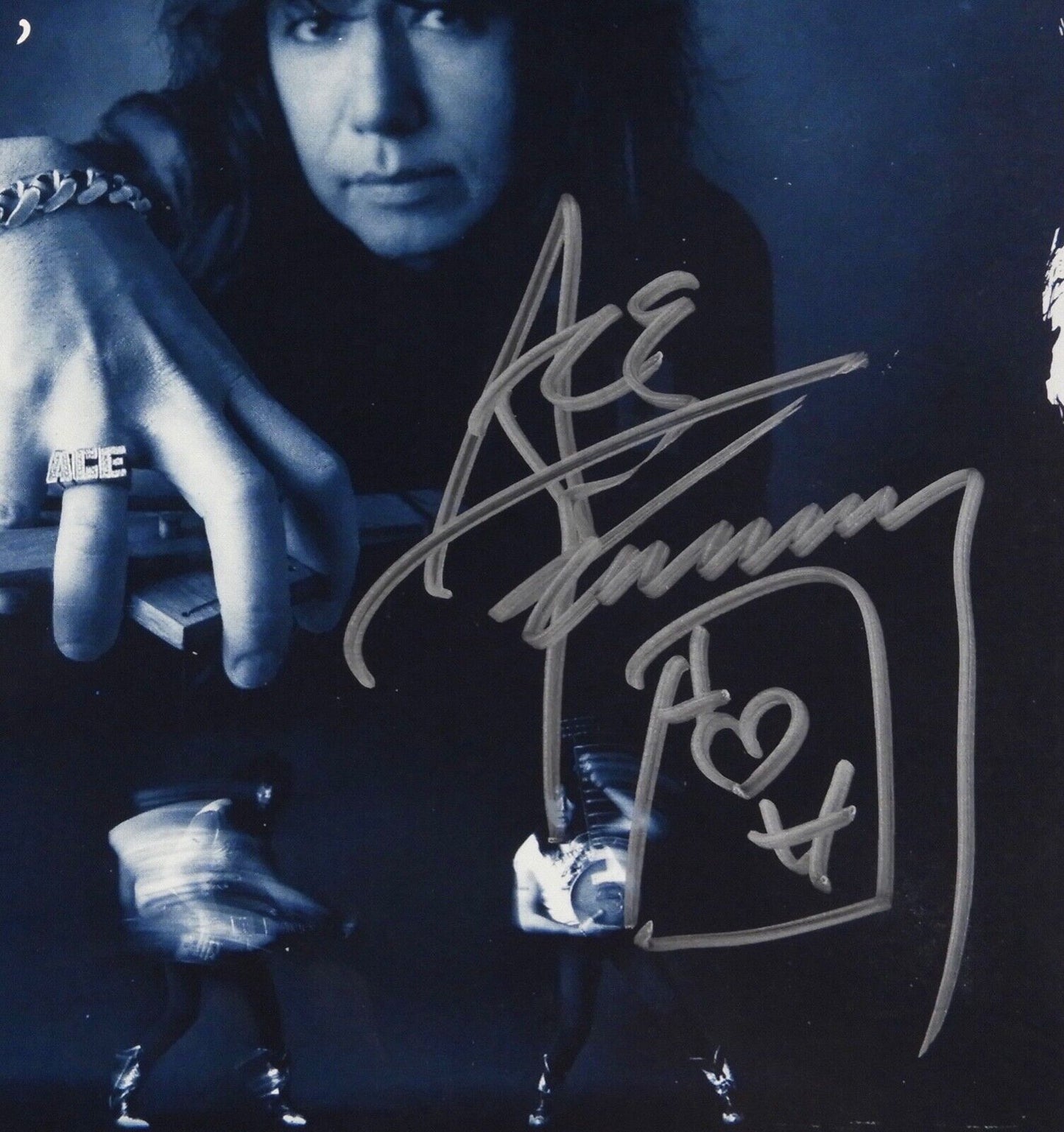 Ace Frehley KISS JSA Autograph Signed Album Flat Trouble Walkin'