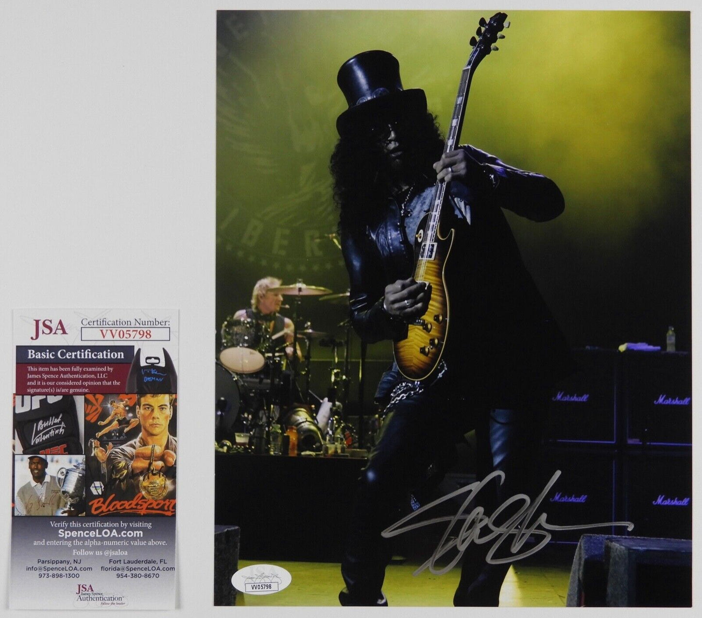 Slash Guns n Roses JSA Signed Autograph 8 x 10 photo