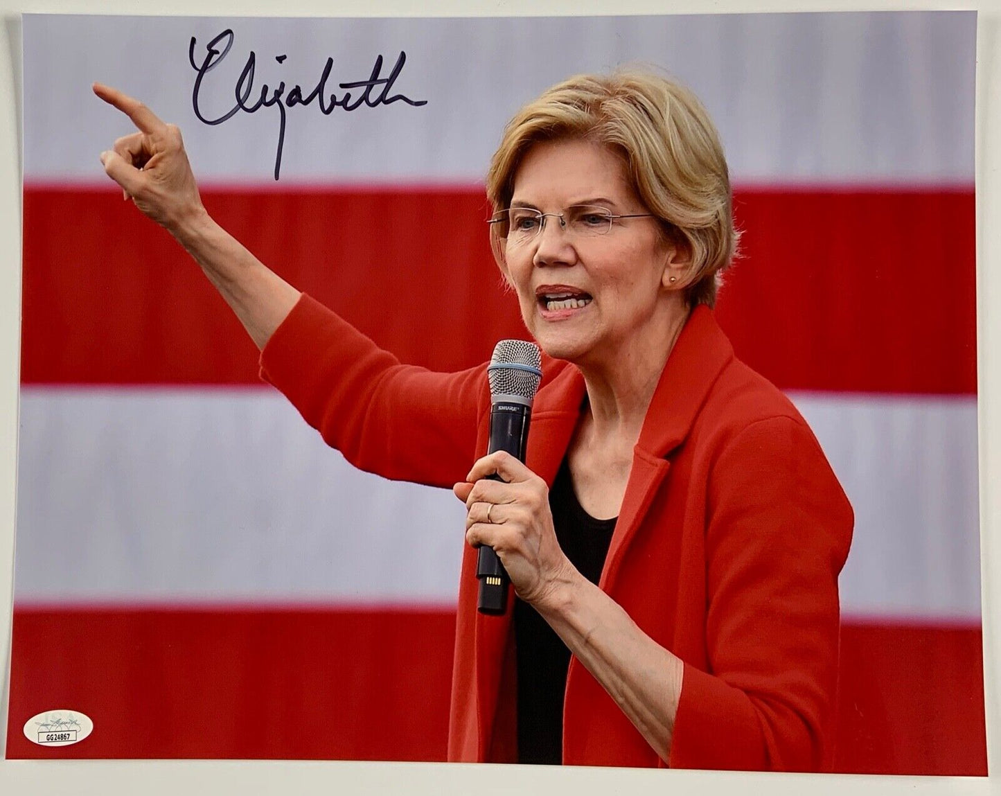 Elizabeth Warren JSA Autograph Signed Photo COA 11 x14 Senator President