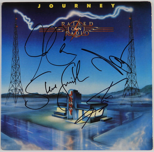 Journey Fully Signed Autograph Album Record Vinyl Steve Perry Raised On Radio