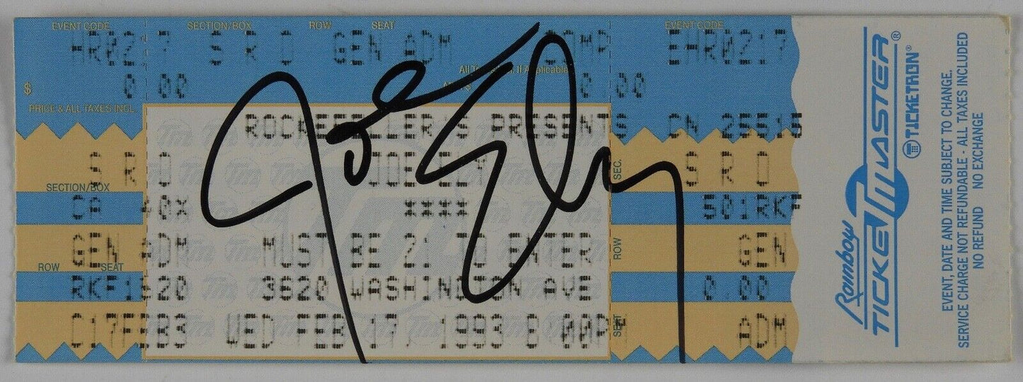 Joe Ely Autograph Signed Concert Ticket JSA COA