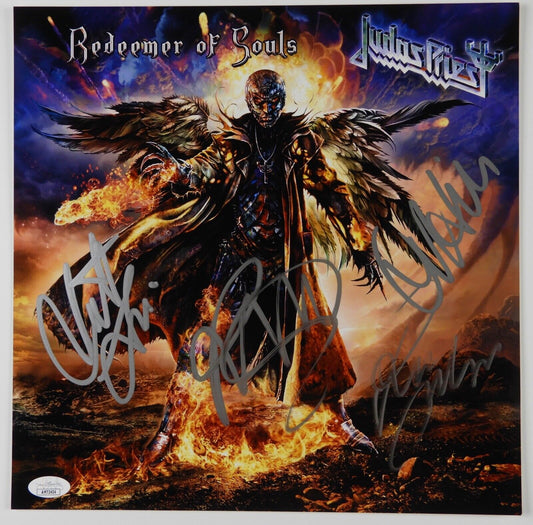 Judas Priest JSA Band Signed Autograph 12" x 12" Photo Redeemer Of Souls