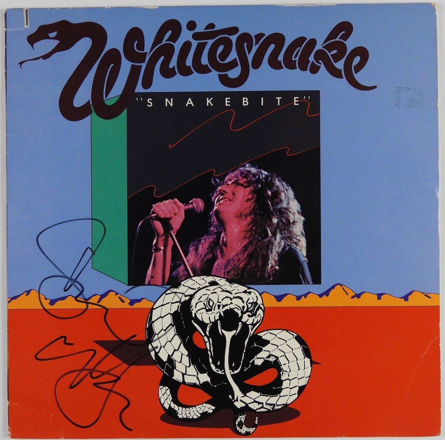 Whitesnake David Coverdale Signed LP Autograph JSA Album Record Snakebite