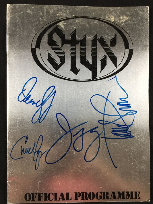 Styx Signed Autograph Concert Program JSA Dennis DeYoung Tommy Shaw