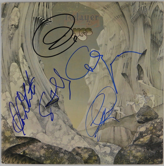 YES JSA Signed Autograph Album Record Vinyl Jon Anderson Chris Squier Relayer