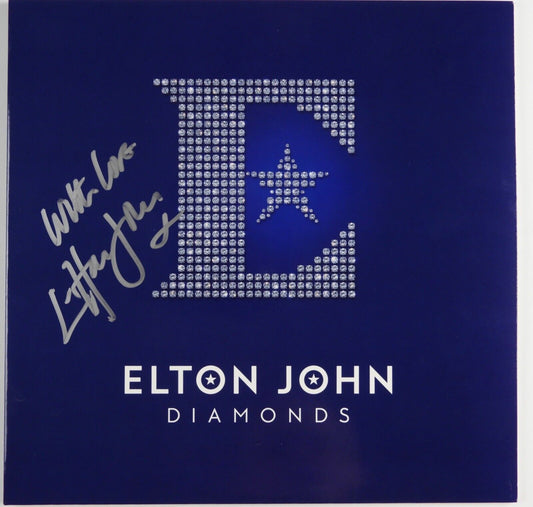 Elton John JSA Signed Diamonds Autograph Album Record Vinyl REAL Roger Epperson